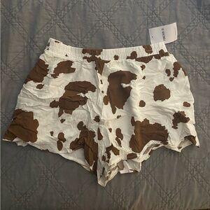 Forever 21 Flowy Shorts- Brown Cowprint- Medium
